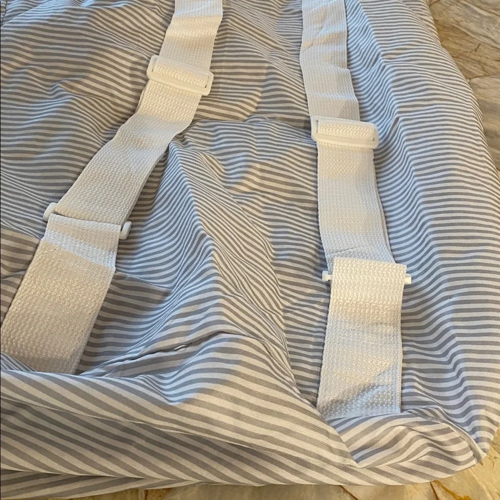 Mainstays Gray and White Striped Duvet Cover